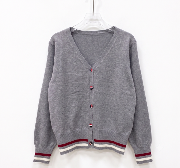 Pakaian Wanita Kekinian Doovk - kardigan rajut korean style v-neck abu-abu