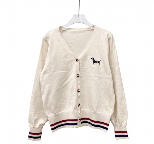 Pakaian Wanita Kekinian Doovk - kardigan rajut korean style v-neck putih-tulang
